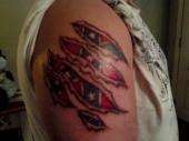 Scratched tattoo