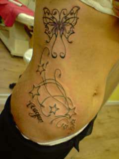 Stars and Butterflies tattoo
