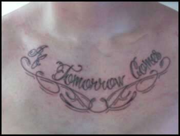 Start of chest tattoo