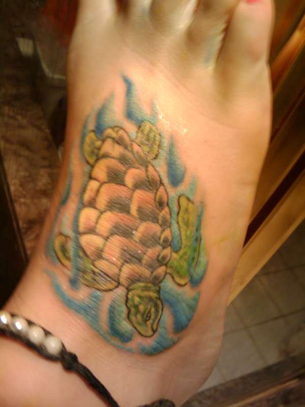 Turtle, after touch ups tattoo