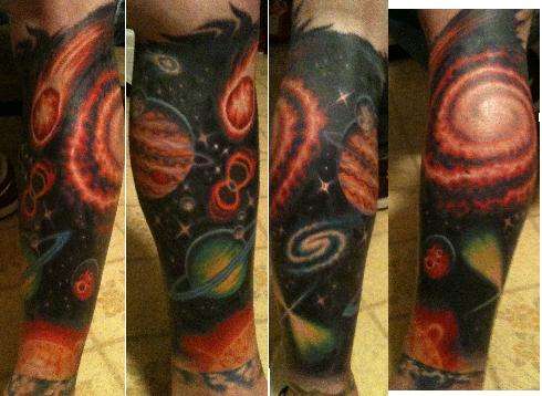 Universe Leg Sleeve tattoo