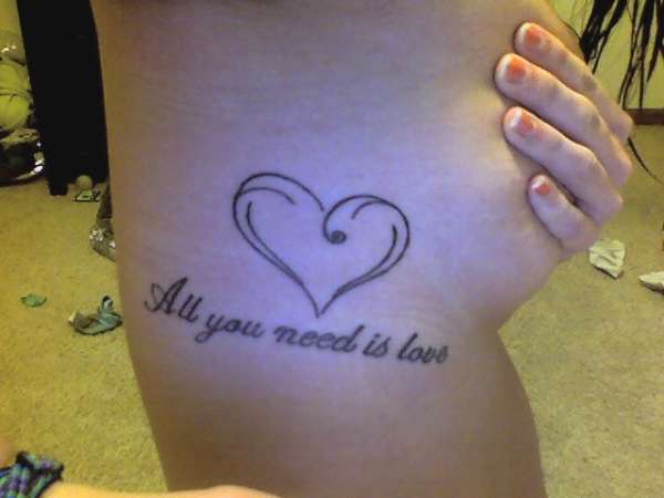 all you need is love tattoo
