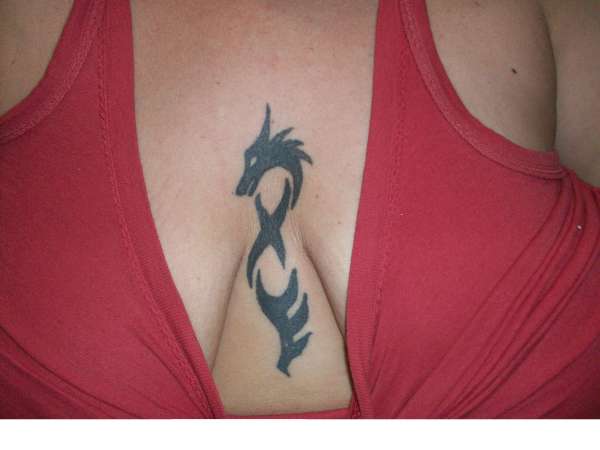 dragon between my boobs tattoo
