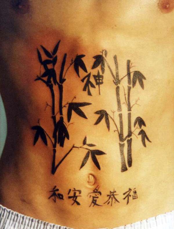 Bamboo and Kanji tattoo