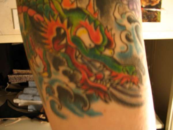 dragon side tattoo