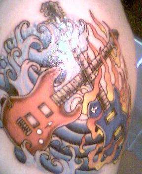 Guitars tattoo