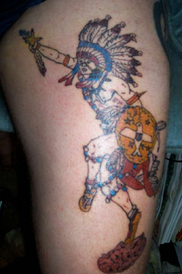 left thigh tattoo