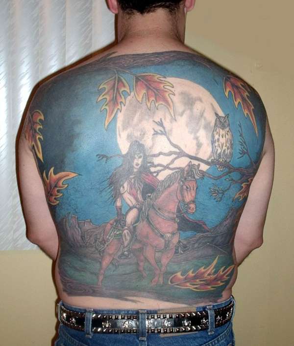 my back after few touch up tattoo