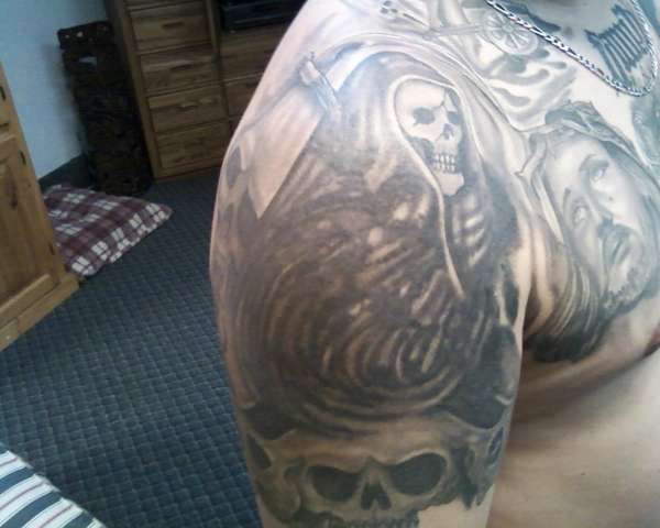 reaper cover up. tattoo