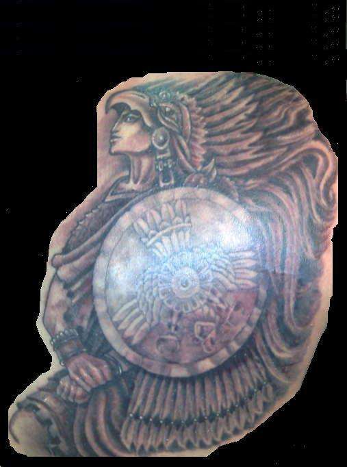 aztec warrior eagle shield