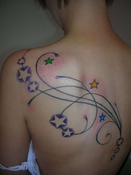 Back (Stars design) tattoo