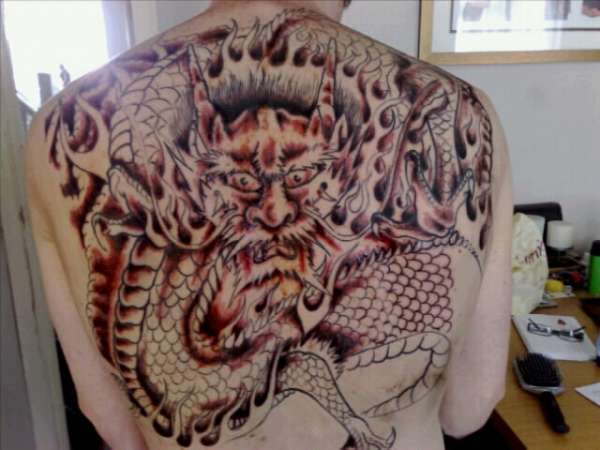Dragon Piece (1st session unfinished) tattoo