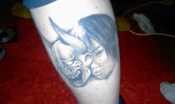 Hanya mask tattoo