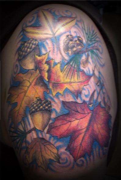 Leaves tattoo