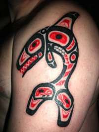 My Haida Orca art work by Trev Mills at |C-16 tattoo