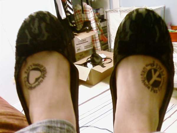 Peace and Love tattoo