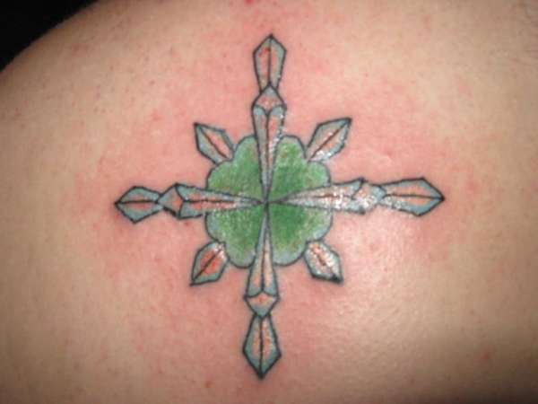 clover/snow flake tattoo