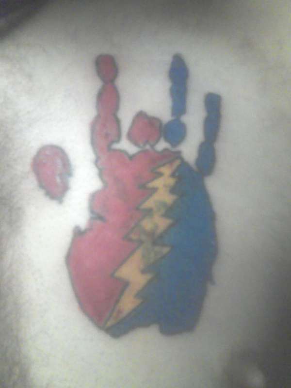 jerry garcia hand print stealy tattoo