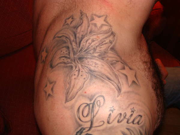 lilly and stars tattoo