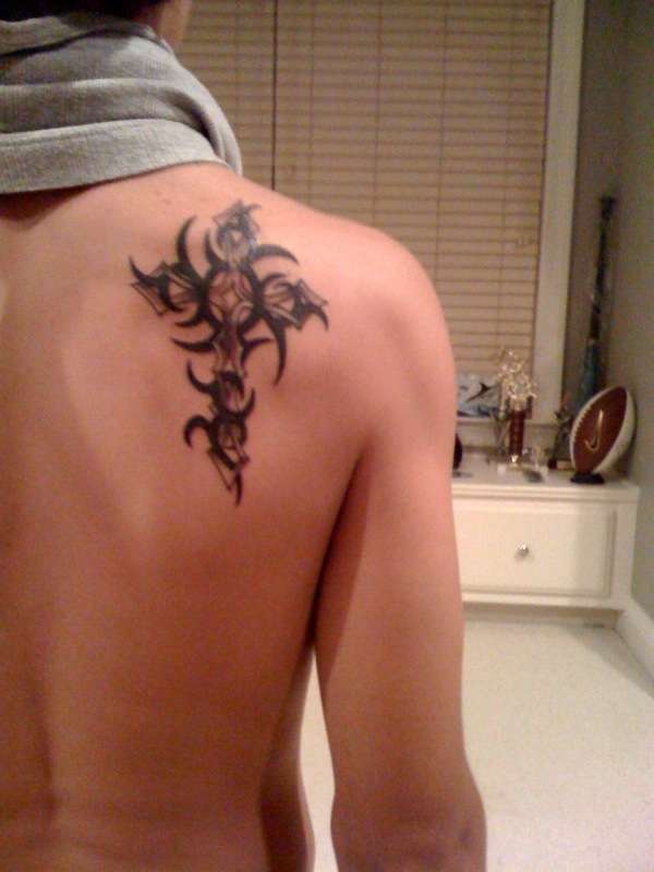 tribal cross tattoo
