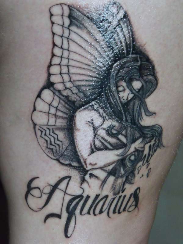 aquarius sign tattoo