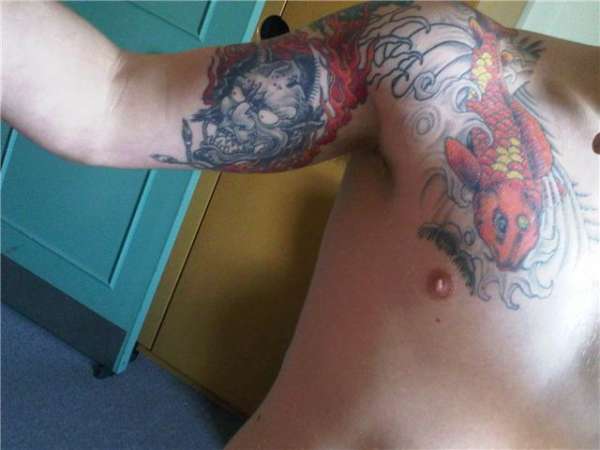 Inside Arm & Chest tattoo