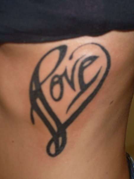 L-O-V-E tattoo