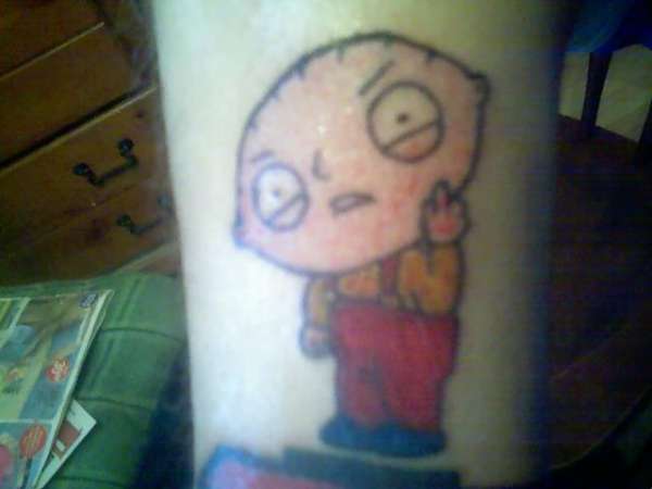 My man stewie. got bored and did it on myself. tattoo