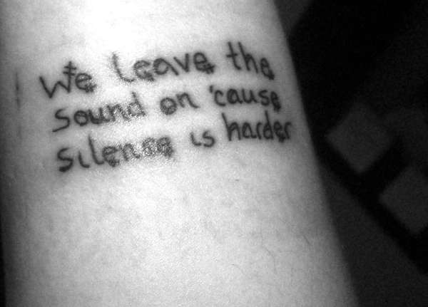 suffer in silence tattoo