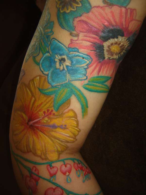 Start of my floral sleeve-Coming Together Nicely! tattoo