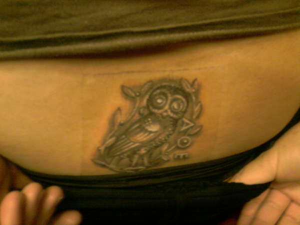 Ancient Greek owl tattoo