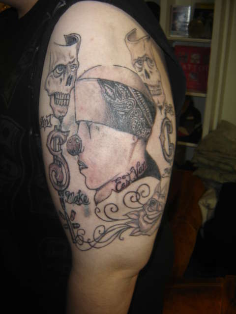 clown, fresh tattoo