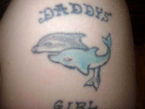 dolphins & daddy's girl tattoo tattoo
