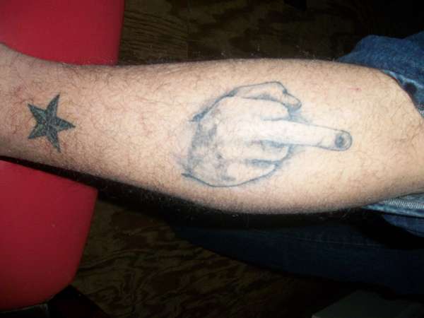 flipping the bird tattoo