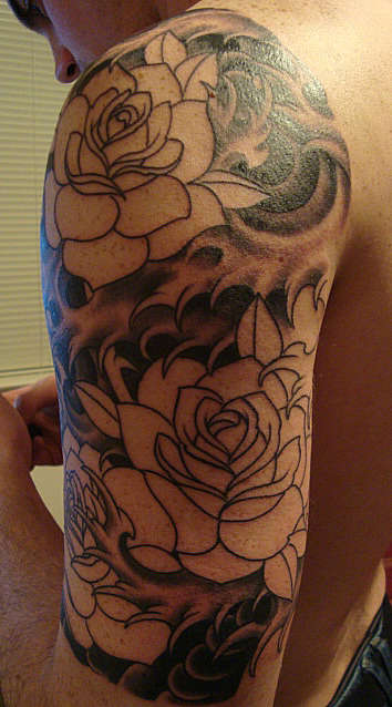 half sleeve (back) tattoo