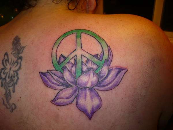 peace flower tattoo