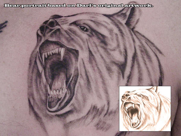 Bear by Darl Papple Jr. tattoo