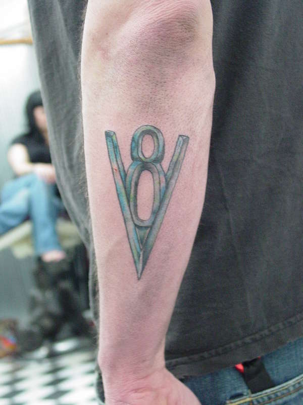 ford v8 logo tattoo