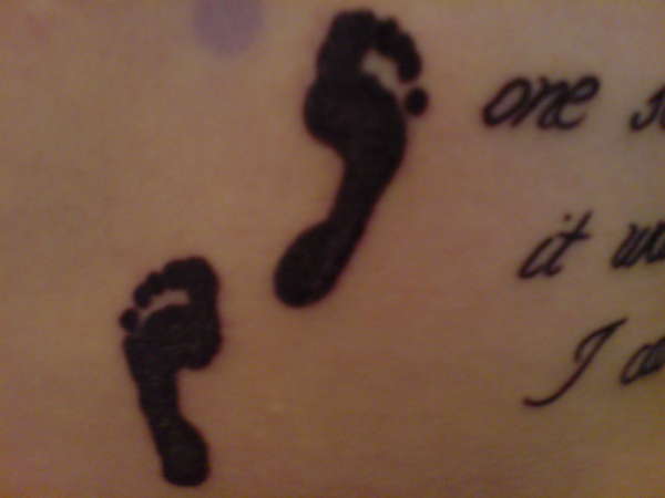 Close up of my footprints. tattoo