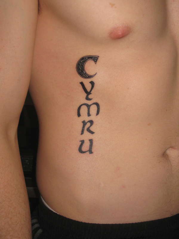 Cymru (Wales in english) tattoo