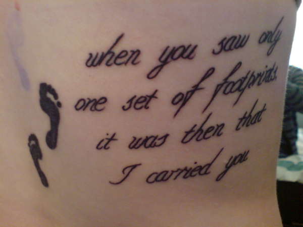 Footprints tattoo