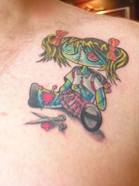 Girl Rag doll tattoo
