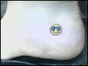 Happy Face with Sunglasses tattoo