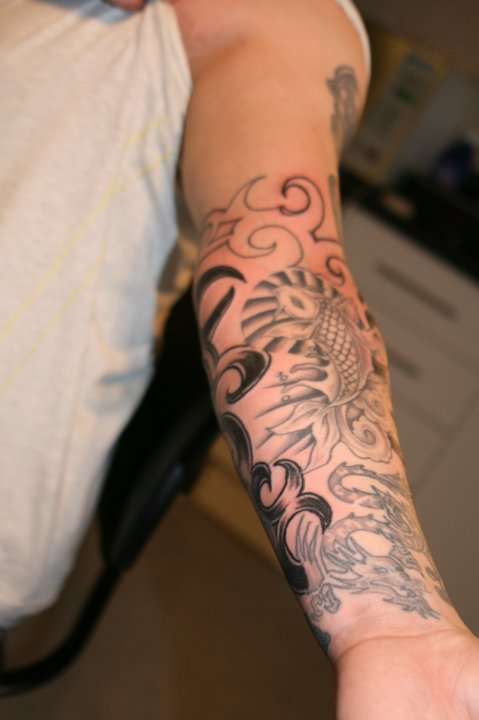 More work on sleeve tattoo