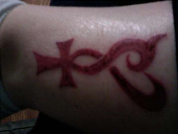 My ankh w/ heart attached tattoo
