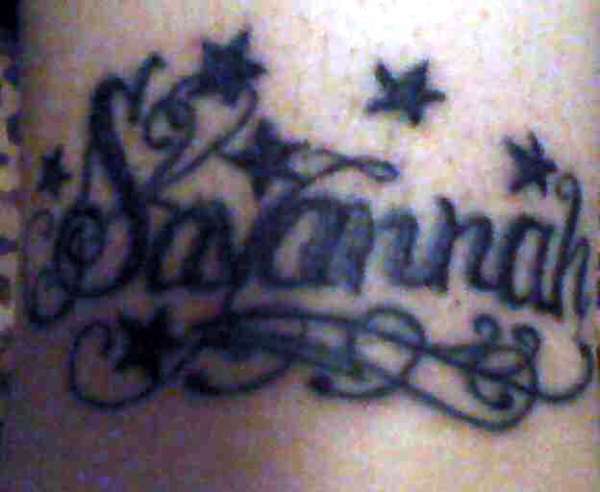 My daughters name tattoo