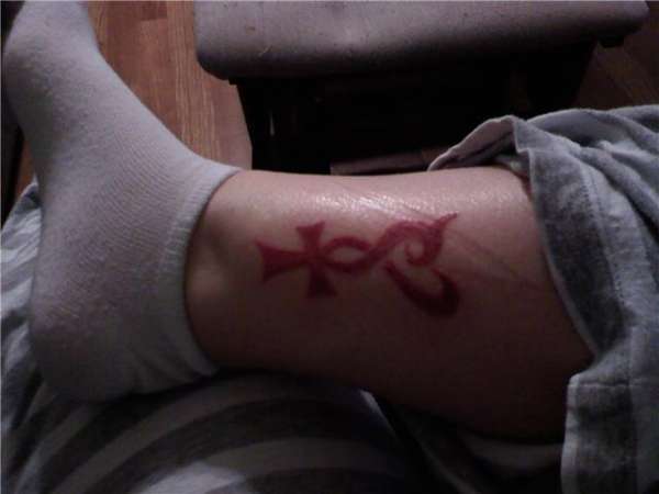 Updated pic of ankh with heart tattoo