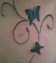 close up of my dermal piercing tattoo