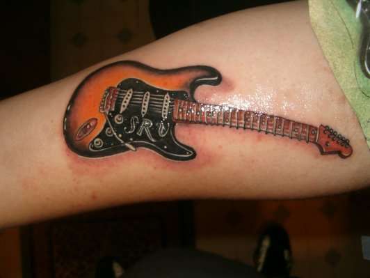 SRV Signature Guitar tattoo
