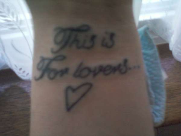 'this is for lovers' - pete doherty tattoo